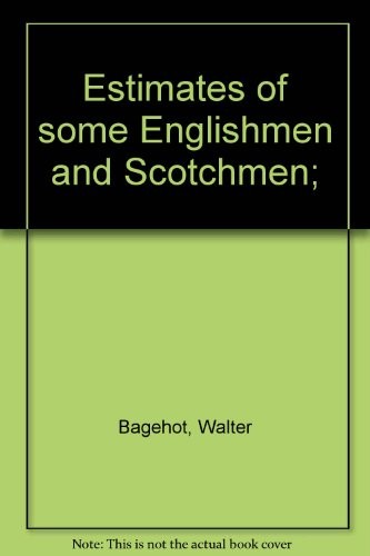 Cover for Estimates of some Englishmen and Scotchmen