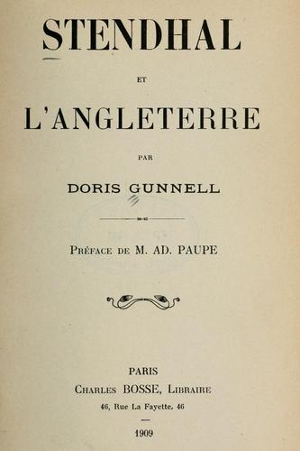 Cover for Stendhal et l'Angleterre.