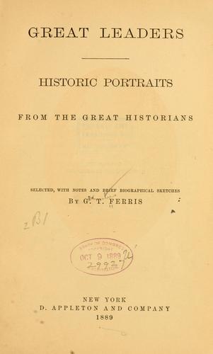 Cover for Great leaders