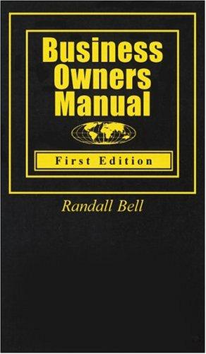 Cover for Business Owners Manual