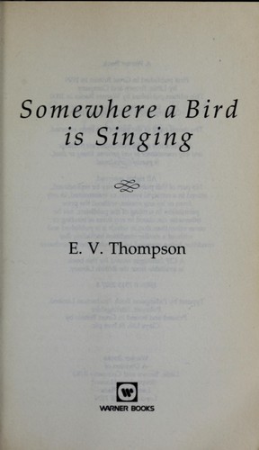Cover for Somewhere a bird is singing