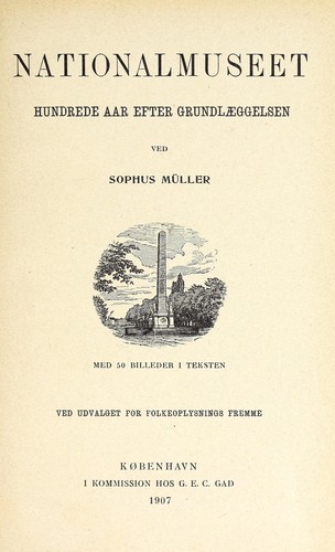 Cover for Nationalmuseet hundrede aar efter grundlæggelsen
