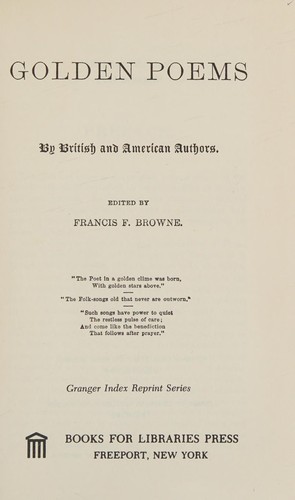Cover for Golden poems