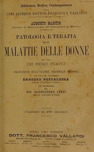 Cover for Patologia e terapia delle malattie delle donne ad uso dei medici pratici