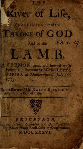 Cover for The river of life, proceeding out of the throne of God and the Lamb