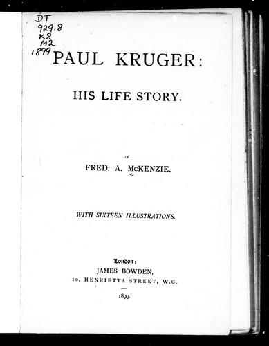 Cover for Paul Kruger