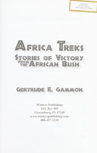 Cover for Africa treks
