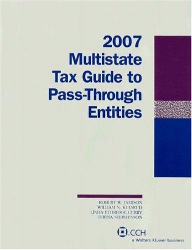 Cover for Multistate Tax Guide to Pass-Through Entities 2007 (Multistate Tax Guide)