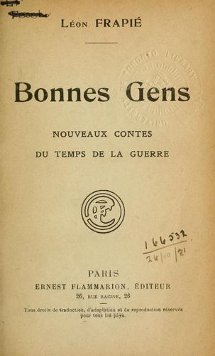 Cover for Bonnes gens
