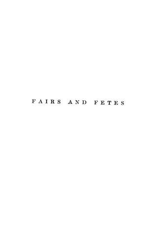 Cover for Fairs and fetes