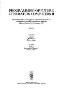 Cover for Programming of future generation computers II
