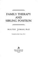 Cover for Family therapy and sibling position