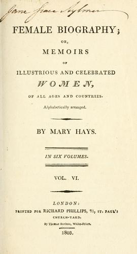 Cover for Female biography