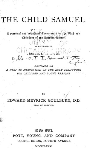 Cover for The child Samuel