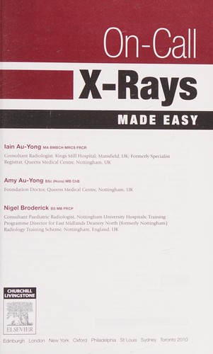 Cover for On-call x-rays made easy