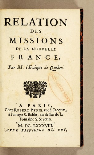 Cover for Relation des missions de la Nouvelle France