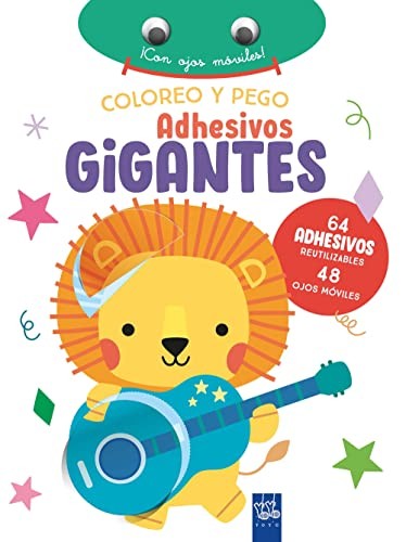 Cover for Coloreo y pego adhesivos gigantes. León