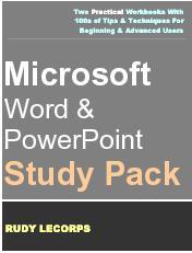 Cover for Microsoft Word & PowerPoint Study Pack
