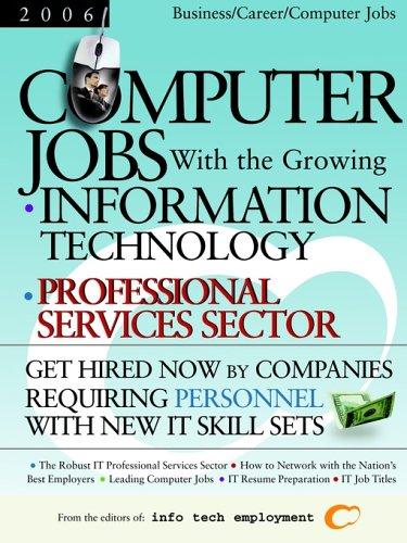 Cover for Computer Jobs with the Growing Information Technology Professional Services Sector