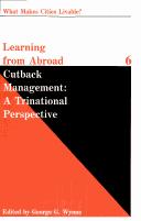 Cover for Cutback management