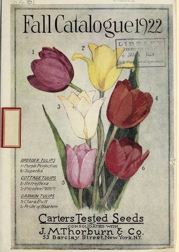Cover for Fall catalogue 1922