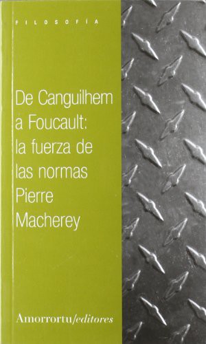 Cover for De Canguilhem a Foucault