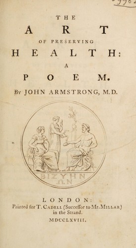 Cover for The art of preserving health; a poem
