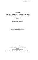 Cover for Guide to British drama explication