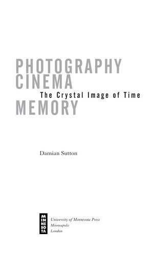 Cover for Photography, cinema, memory