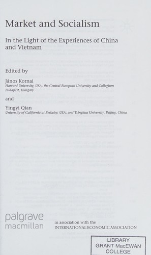 Cover for Market and Socialism