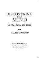 Cover for Goethe, Kant, and Hegel