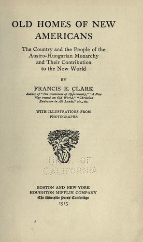 Cover for Old homes of new Americans