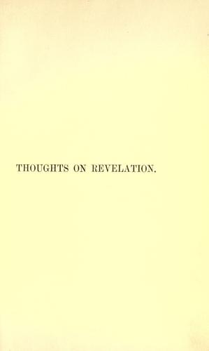 Cover for Thoughts on Revelation