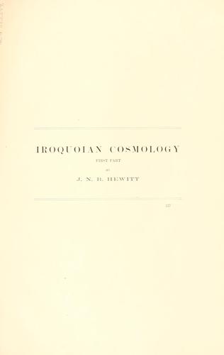 Cover for Iroquoian cosmology (first part)