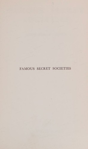 Cover for Famous secret societies