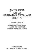 Cover for Antologia de la narrativa catalana dels 70.