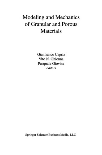 Cover for Modeling and Mechanics of Granular and Porous Materials