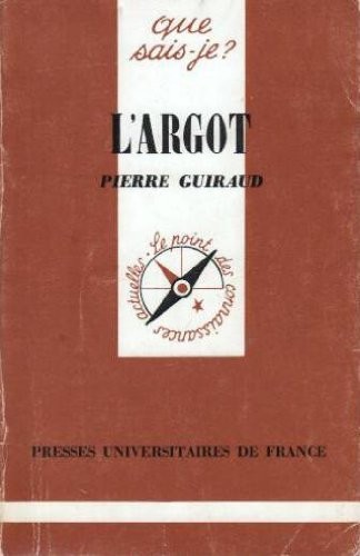 Cover for L' argot.