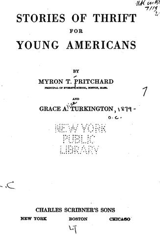 Cover for Stories of thrift for young Americans