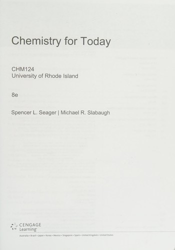 Cover for Acp Chemistry for Today