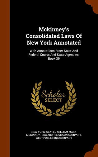 Cover for Mckinney's Consolidated Laws Of New York Annotated