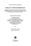 Cover for Norm en normdoorbreking
