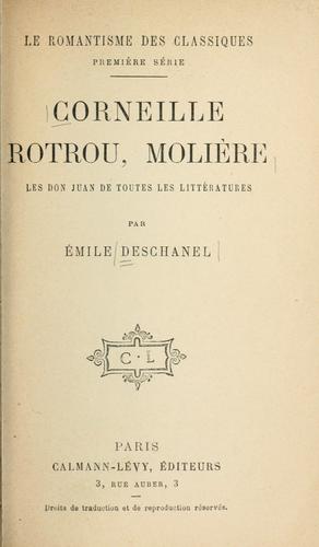 Cover for Corneille, Rotrou, Moliere