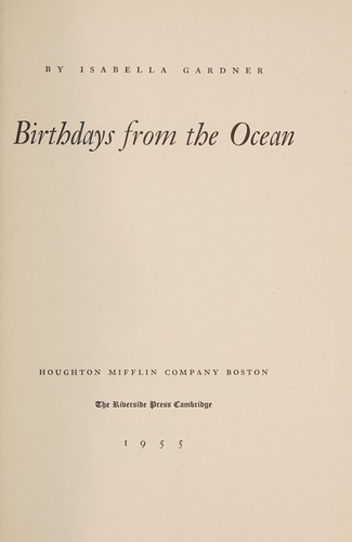 Cover for Birthdays from the ocean.