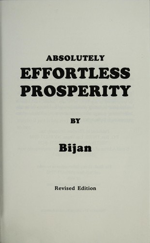 Cover for Absolutely Effortless Prosperity - Book I