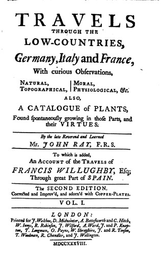 Cover for Travels Through the Low Countries: Germany, Italy and France, with Curious Observations, Natural ...