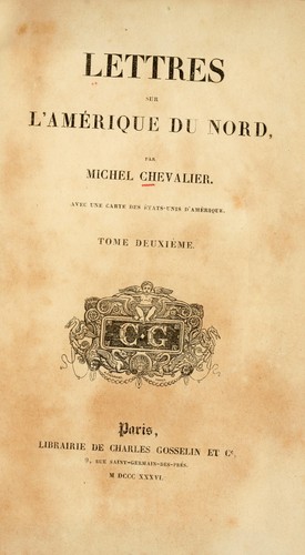 Cover for Lettres sur l'Ameique du Nord