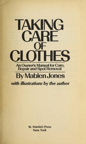 Cover for Taking Care of Clothes