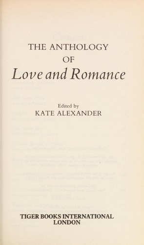Cover for The anthology of love and romance