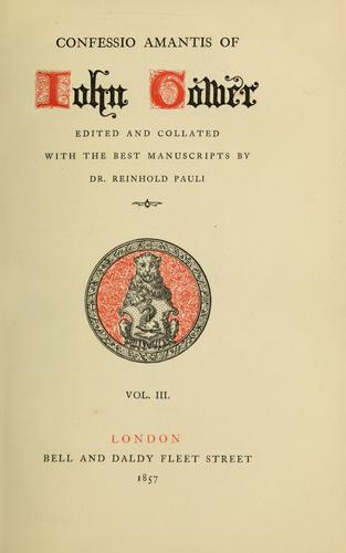Cover for Confessio amantis